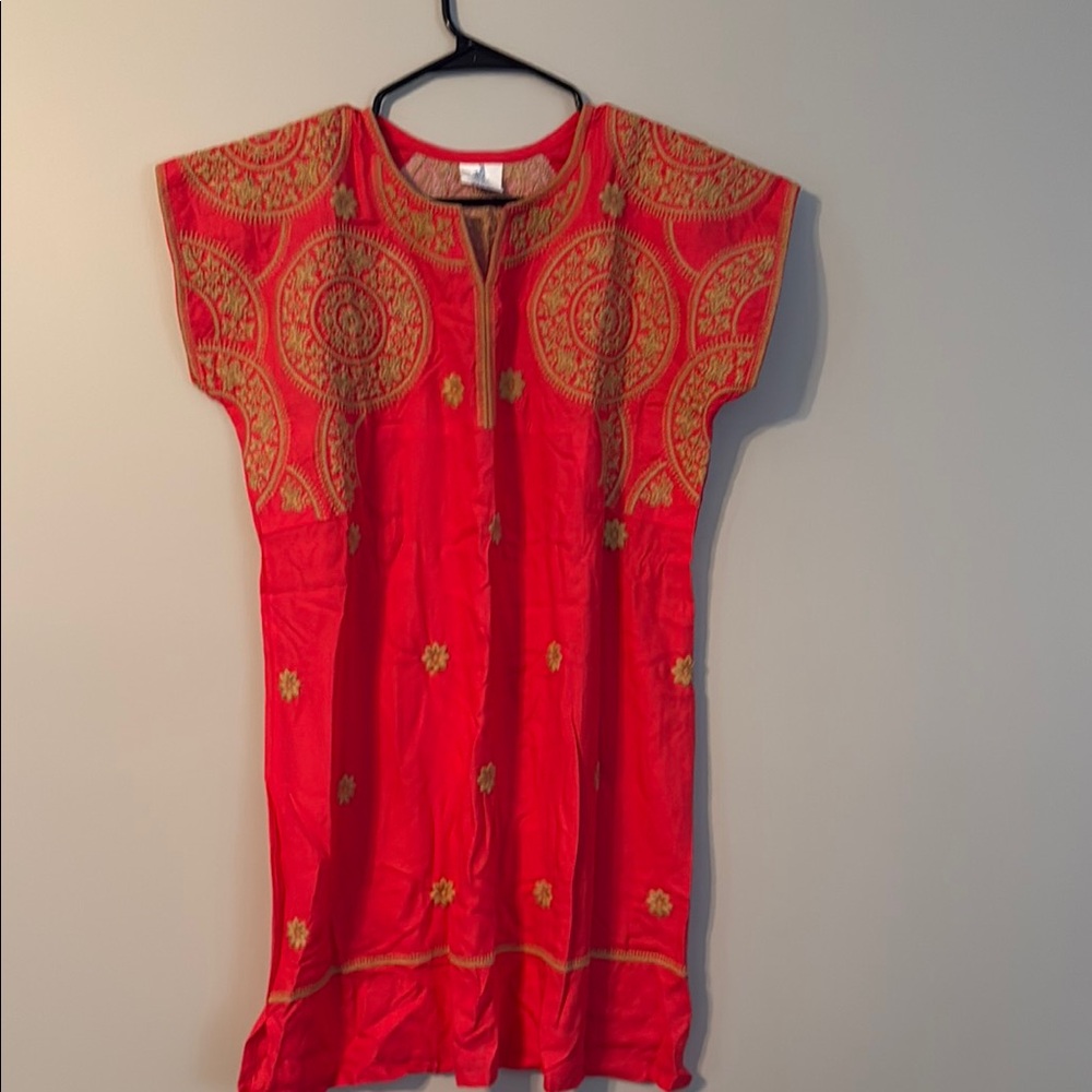 Red and Gold Embroidered Tunic